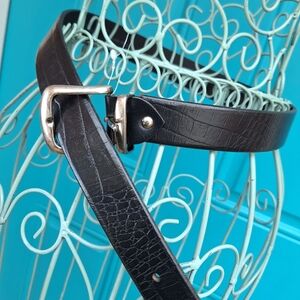 Genuine Leather Belt Crocodile Embossed Alligator Tooled Real Leather Mens belt